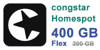 congstar Homespot L Flex Tarif jetzt mit 400 GB - monatlich kündbar